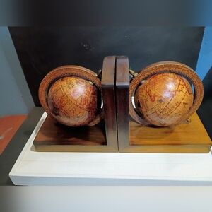 Vintage Globe Bookends